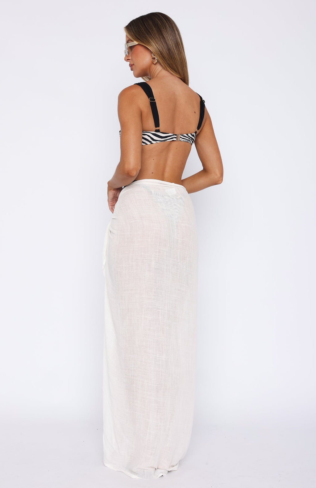 White Fox Ocean Oasis Sarong White