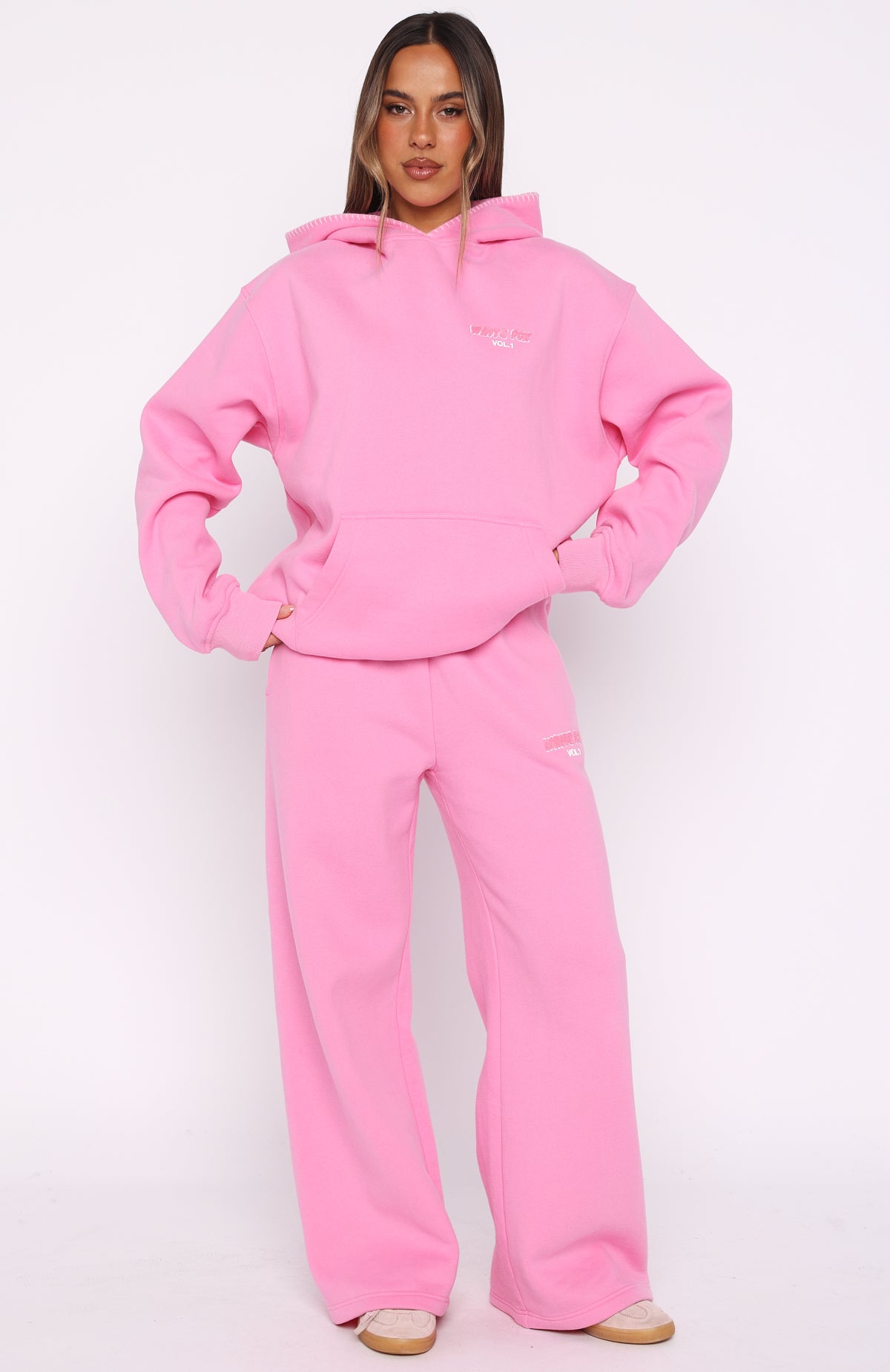 White Fox Vol. 1 Oversized Hoodie Bubblegum