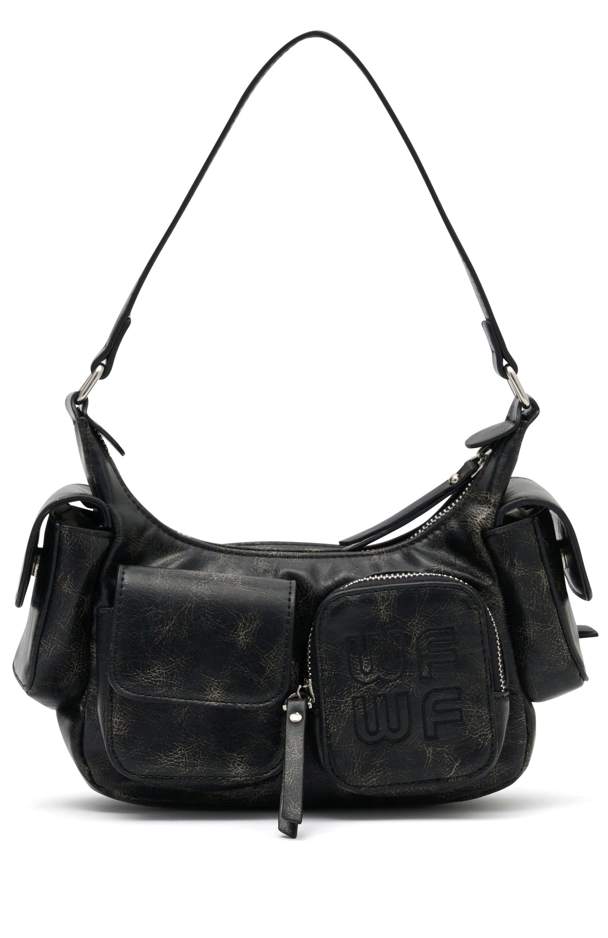 White Fox Dolly Shoulder Bag Vintage Black