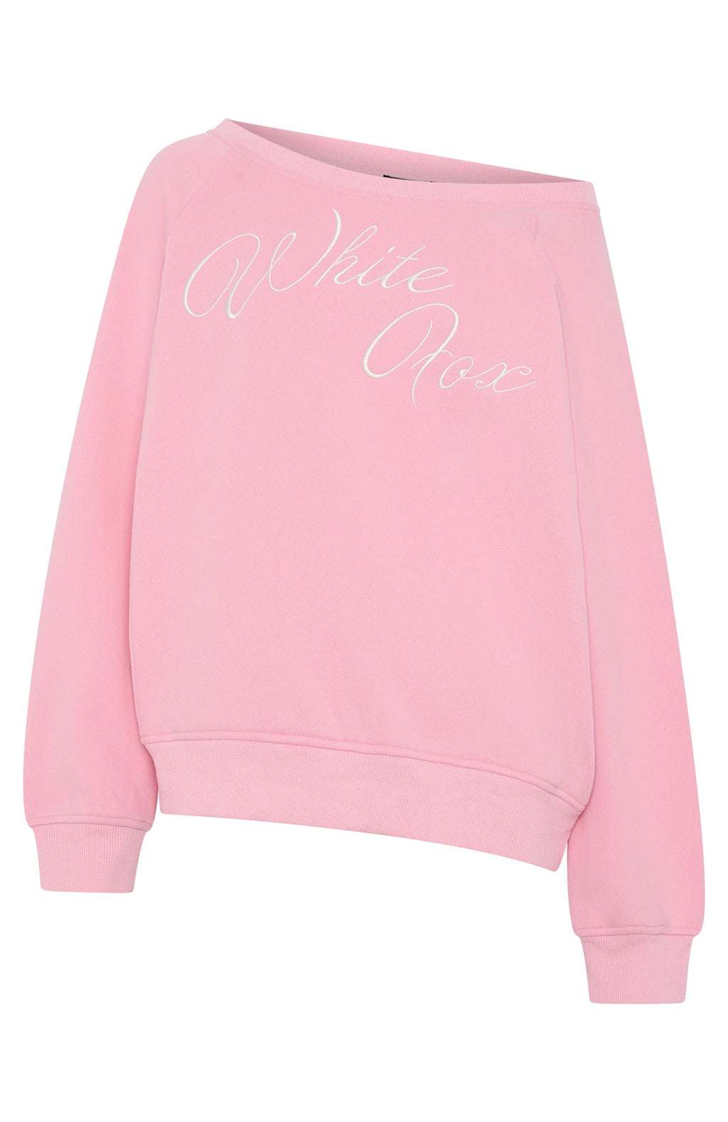 White Fox Lucky Thirteen Elsa Off Shoulder Sweater Candy Pink
