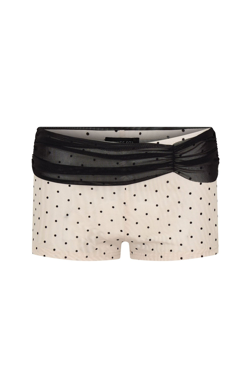 White Fox Roam Free Shorts Cream/Black Polka Dot