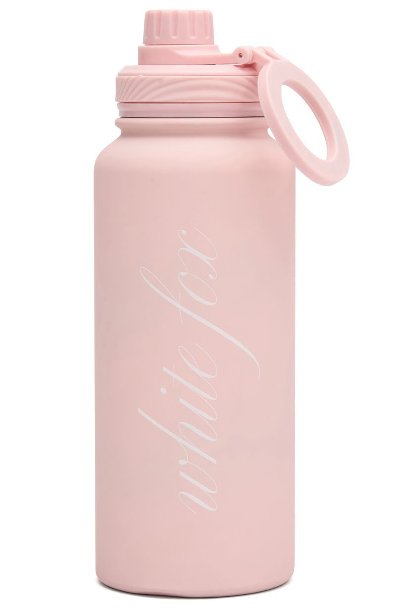 White Fox Keeping Cool Magnetic Drink Bottle 1L Baby Pink