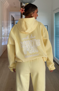 White Fox With Love Always Oversized Hoodie Lemon