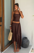 White Fox Free All Night Midi Skirt Chocolate