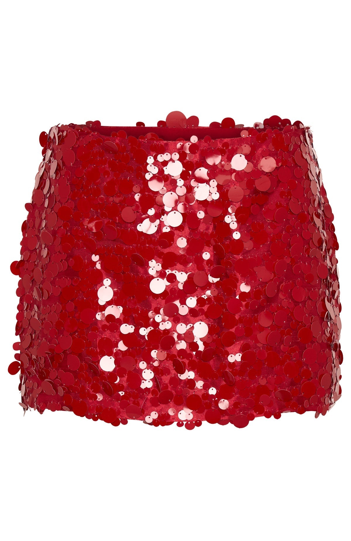 White Fox Girly Things Sequin Mini Skirt Red