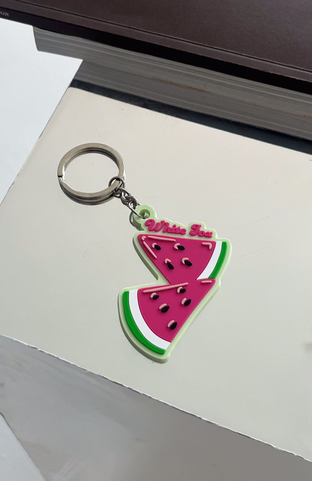 White Fox Aurelian Keychain Watermelon
