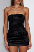 White Fox My Time Is Now Strapless Mini Dress Black