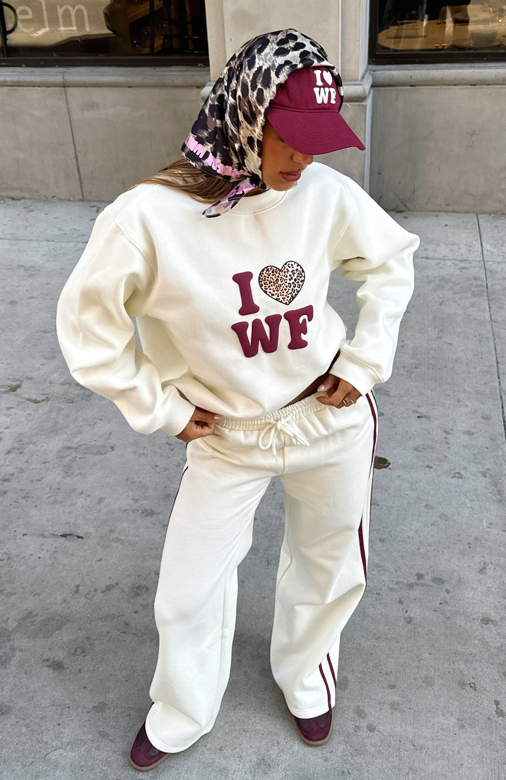 White Fox 11th Street Concrete Jungle Oversized Sweater Cake Batter