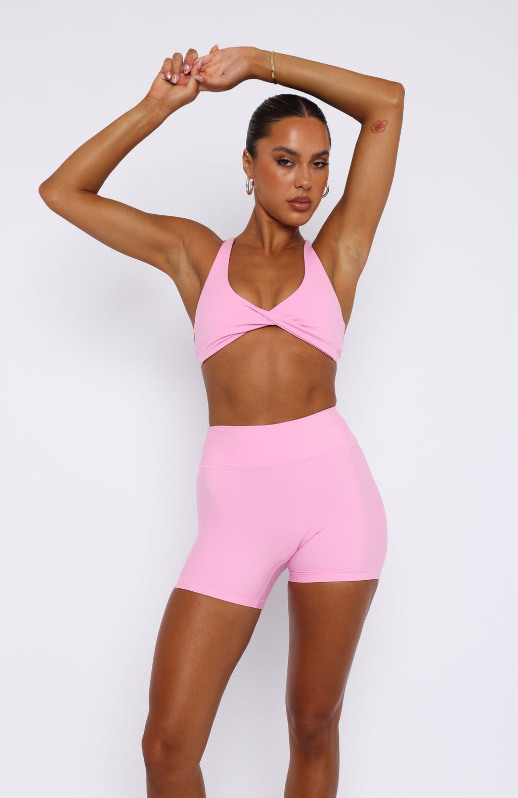 White Fox High Definition Sports Bra Baby Pink