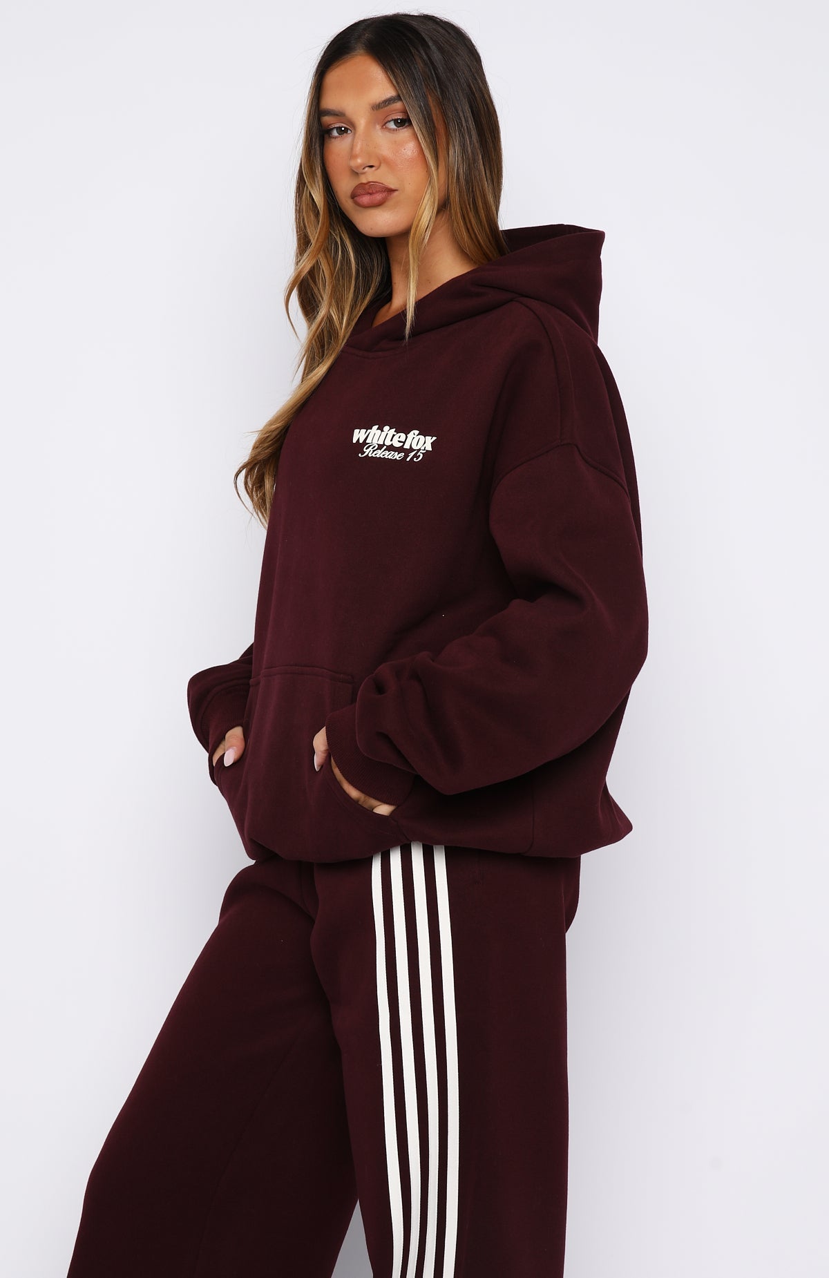 White Fox Release 15 Kiana Oversized Hoodie Plum