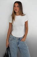 White Fox Experience It All Short Sleeve Bodysuit White