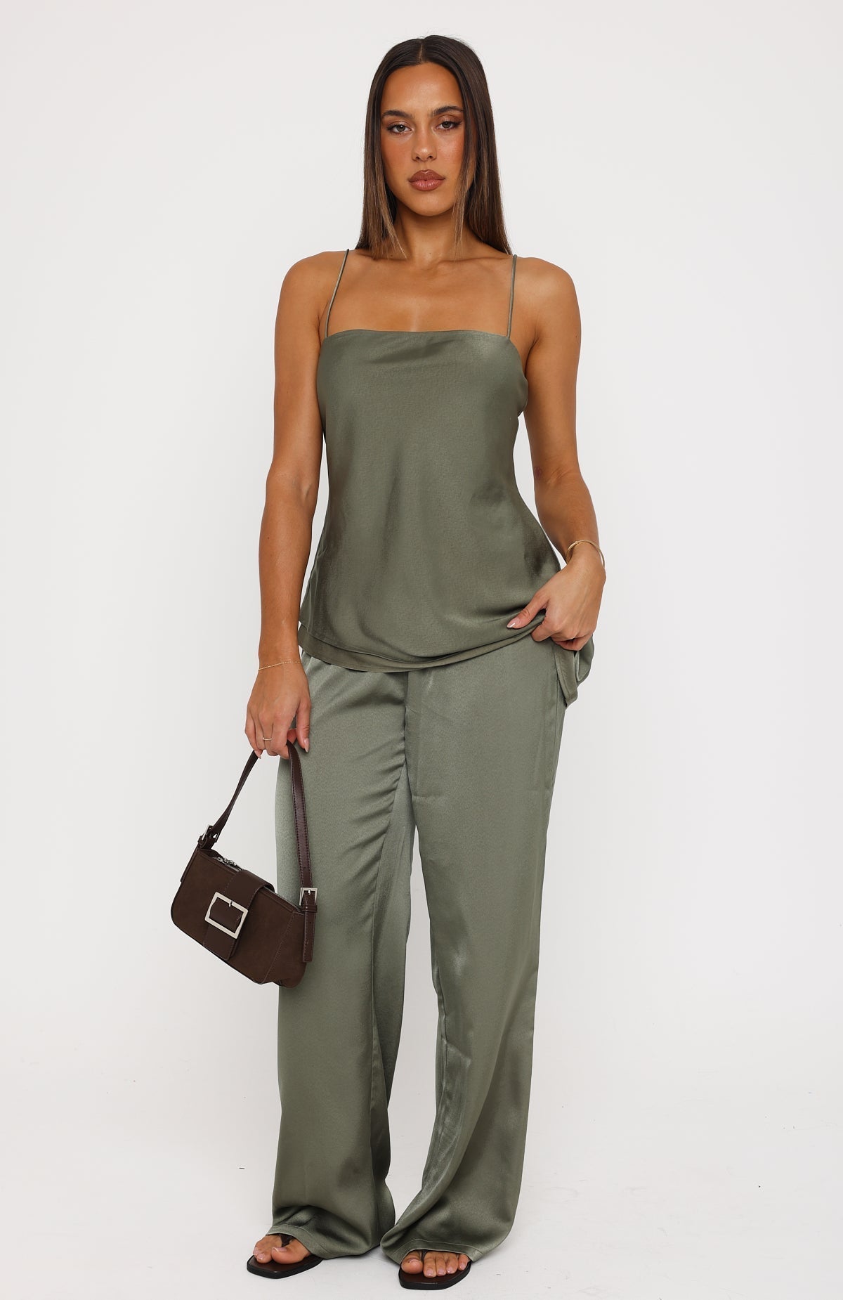 White Fox Sweet Sway Pants Olive