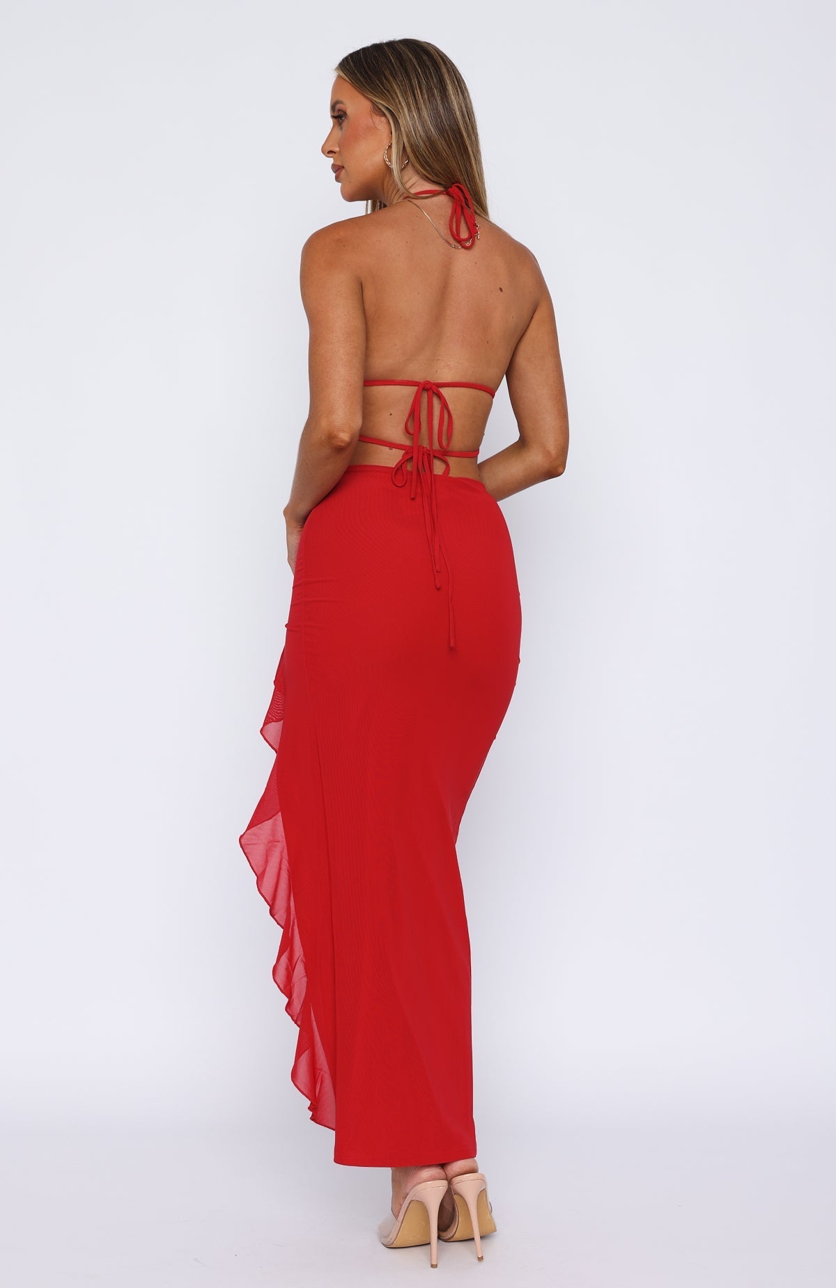 White Fox Day By Day Maxi Dress Cherry