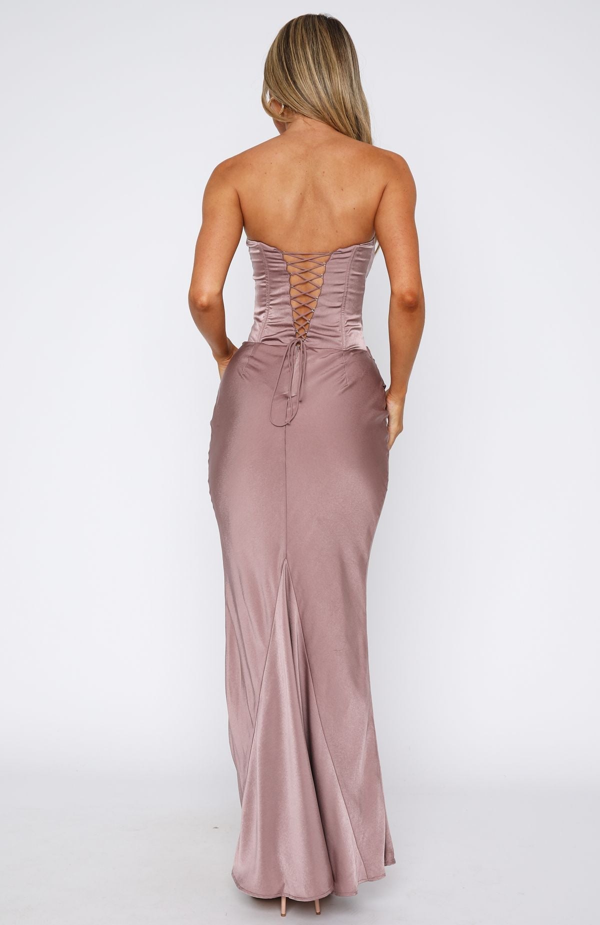 White Fox Love This Feeling Maxi Dress Mocha