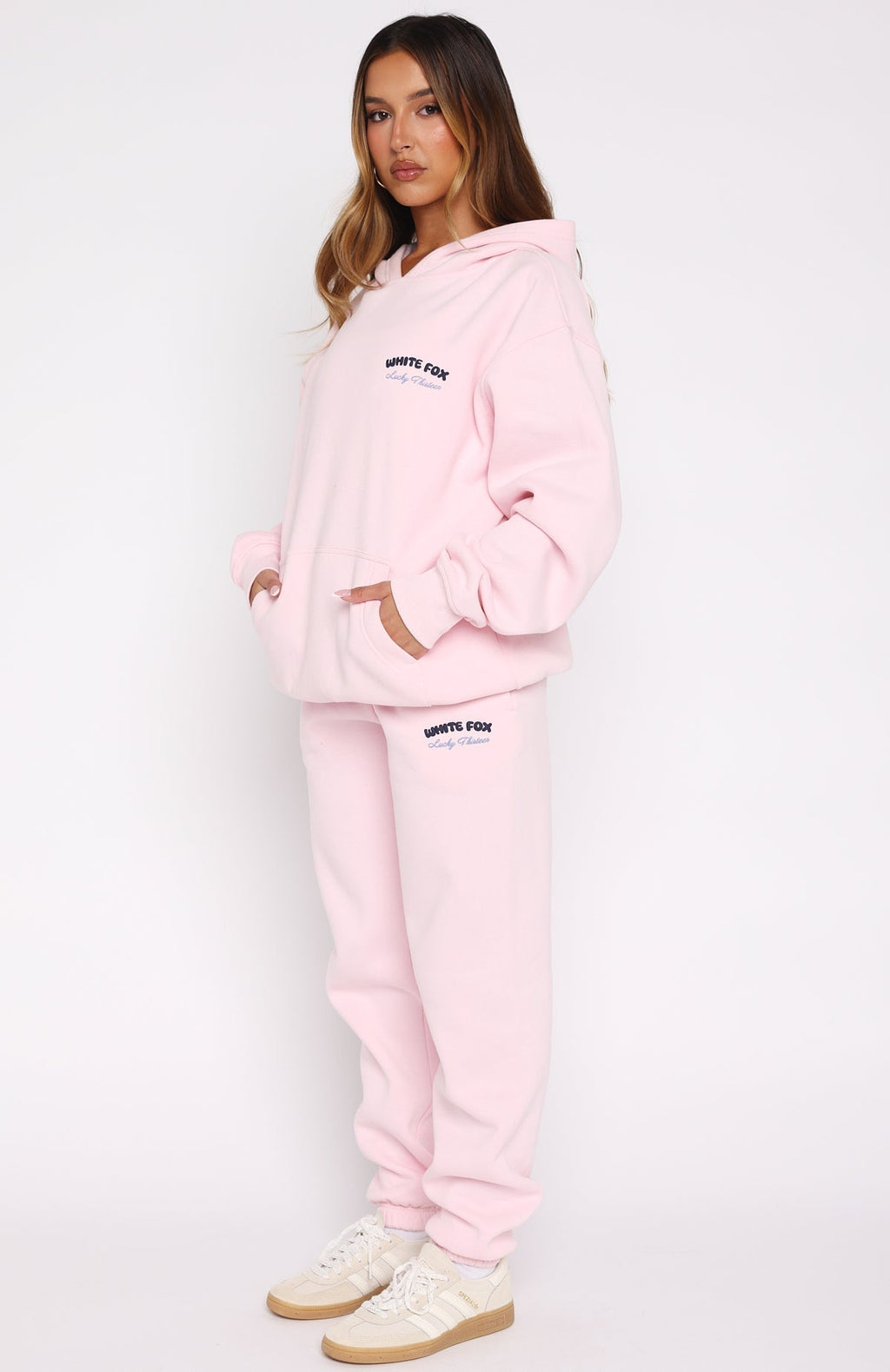 White Fox Lucky Thirteen Cheyenne Sweatpants Soft Pink