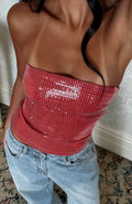 White Fox Want One Thing Strapless Sequin Bustier Fleur De Lune