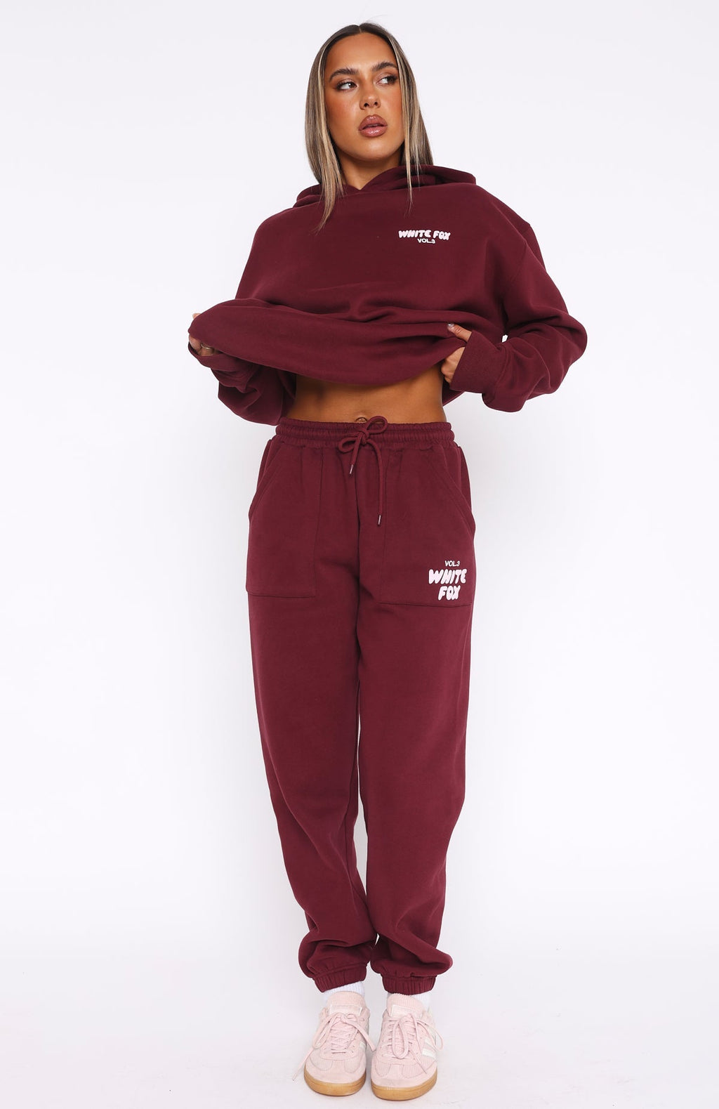 White Fox Offstage Sweatpants Red Velvet
