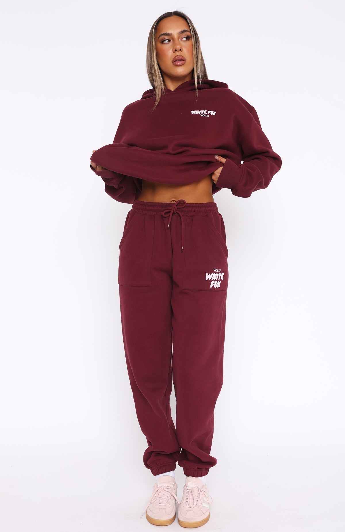 White Fox Offstage Sweatpants Red Velvet