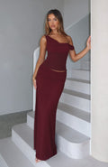 White Fox Unavailable Energy Maxi Dress Burgundy