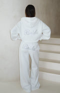 White Fox The Bride Wide Leg Sweatpants White