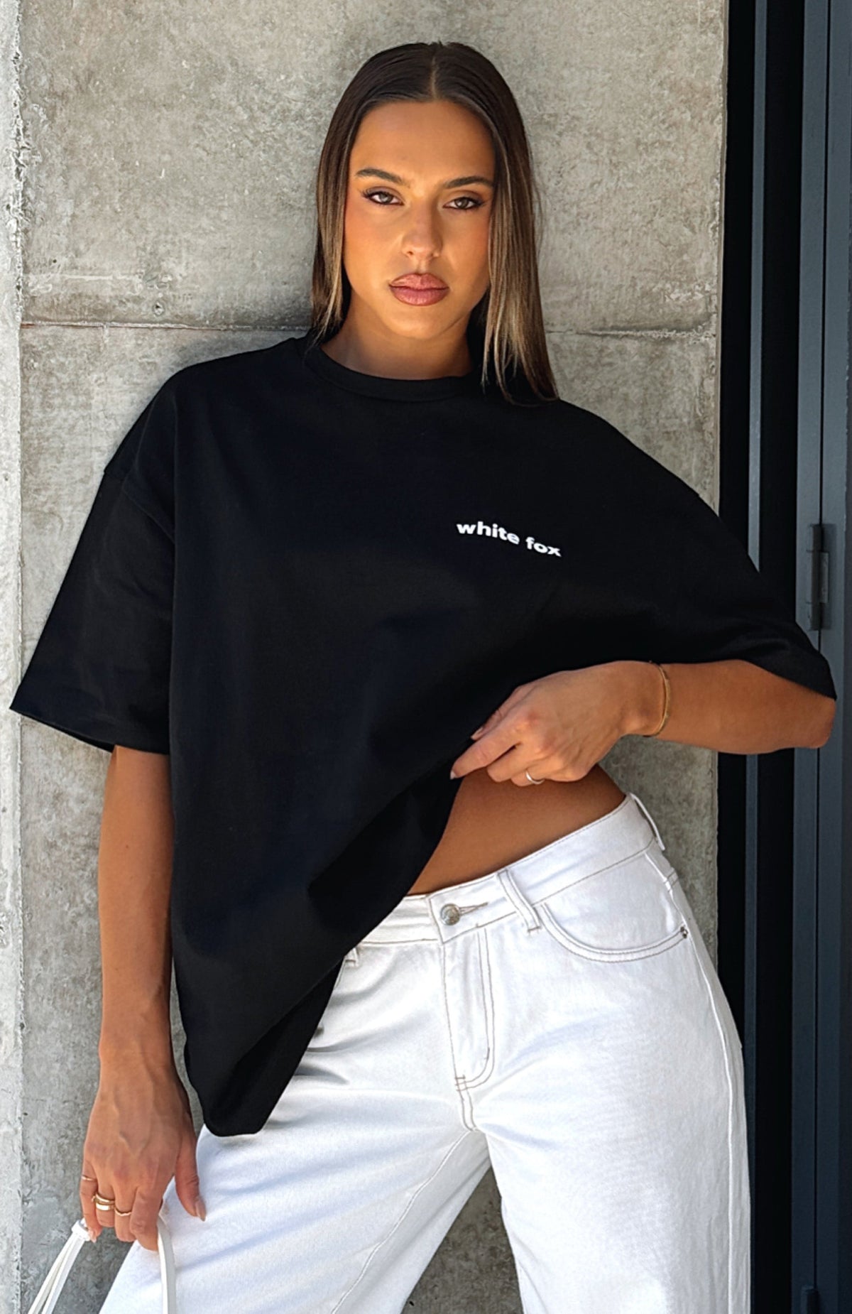 White Fox No Mercy Oversized Tee Black