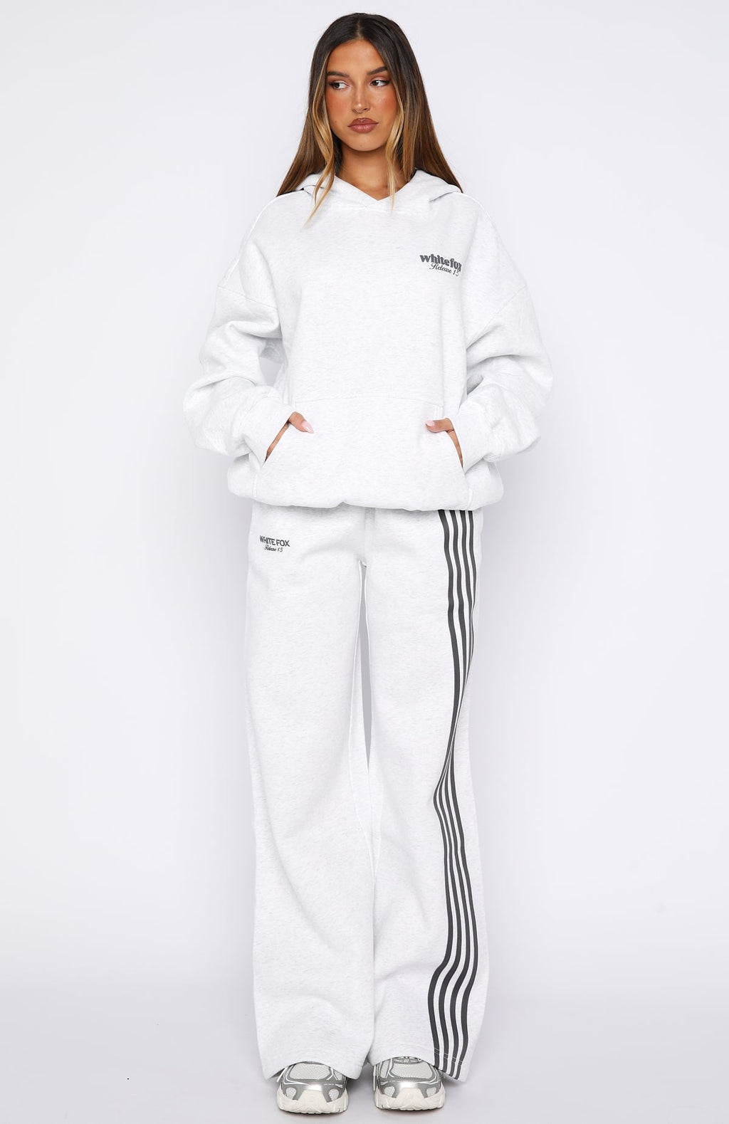 White Fox Release 15 Kiana Oversized Hoodie Grey Marle