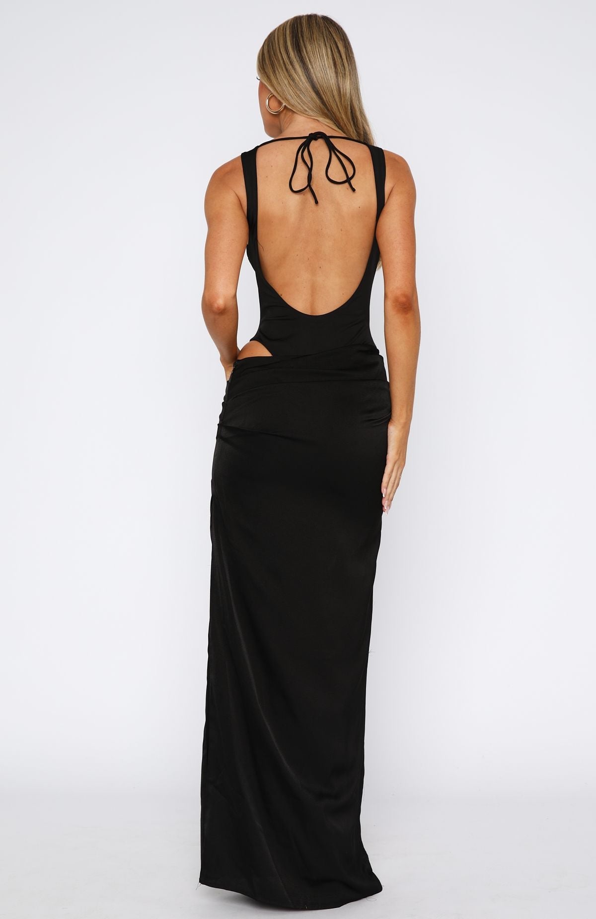 White Fox Moonlight Muse Maxi Dress Black