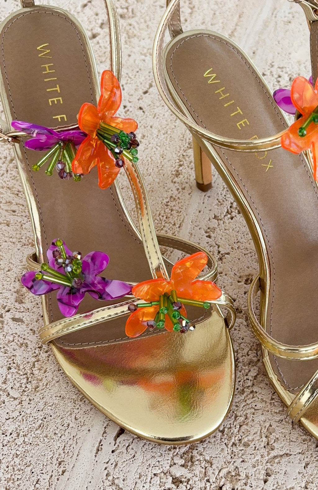 White Fox Aubriella Heels Gold