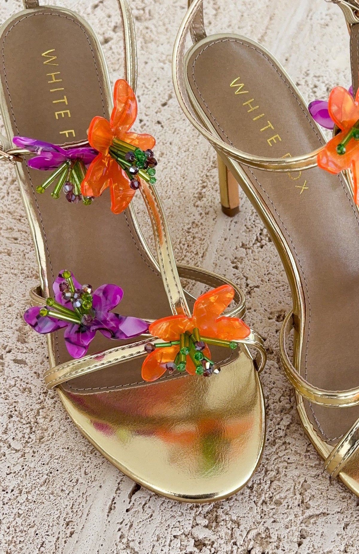 White Fox Aubriella Heels Gold