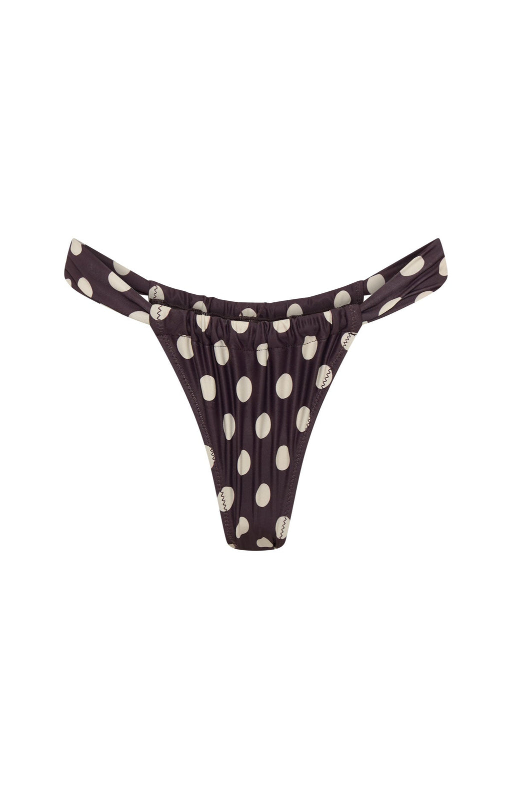 White Fox Huskisson Bottoms Choc/Cream Polka Dot