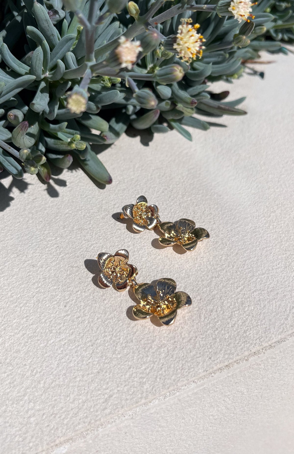 White Fox Astara Earrings Gold