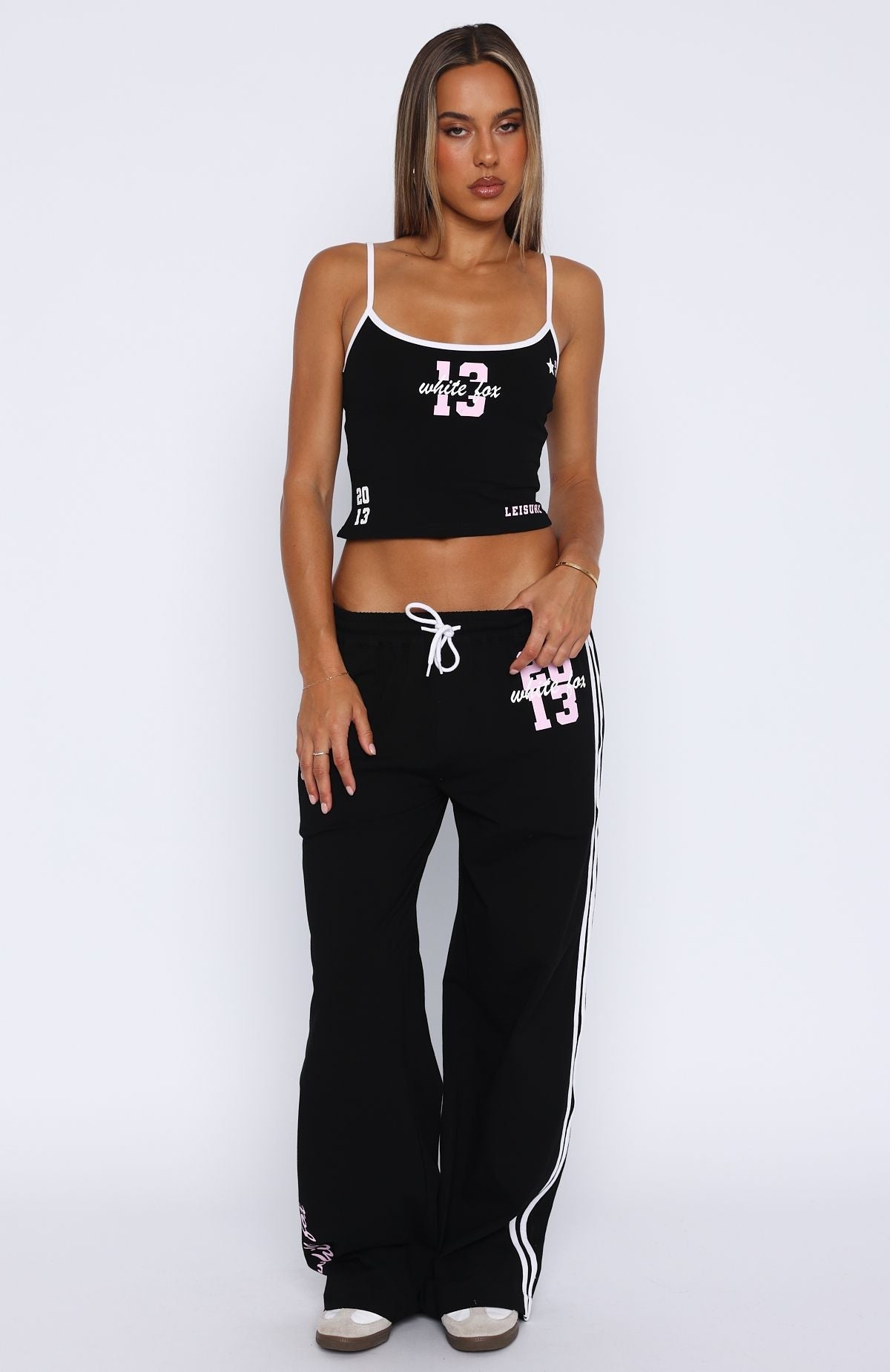 White Fox All Star Season Track Pants Black
