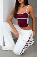 White Fox Breaking Your Heart Singlet Top Burgundy