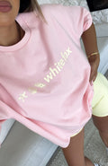White Fox Tropic Rush Oversized Tee Pink