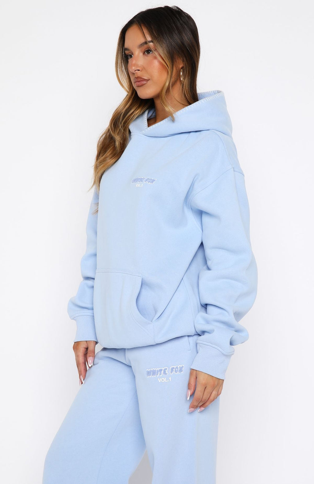 White Fox Vol. 1 Oversized Hoodie Blue