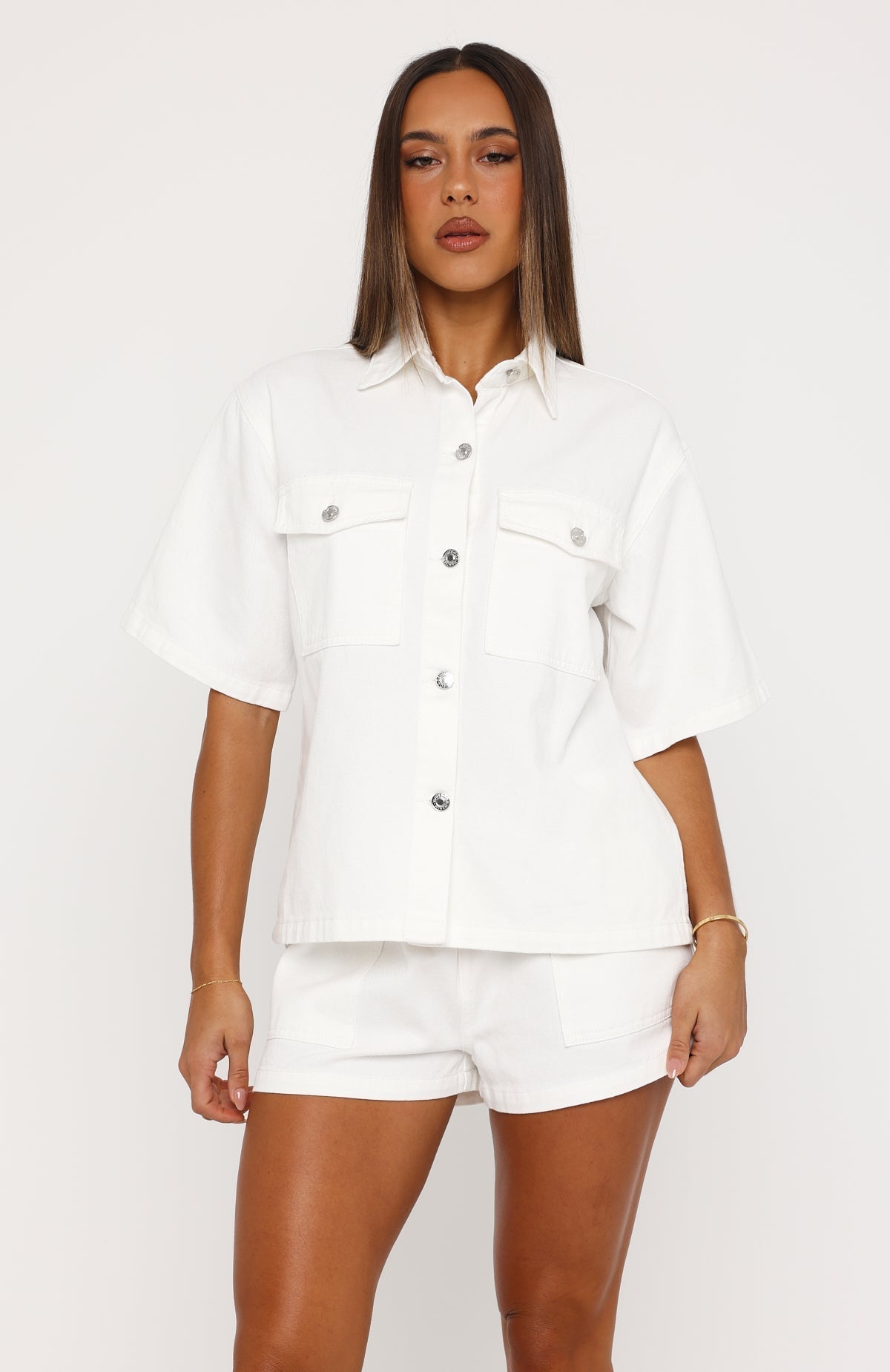 White Fox Denim Daydream Shorts White