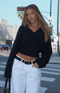 White Fox Brooklyn City Knit Sweater Black
