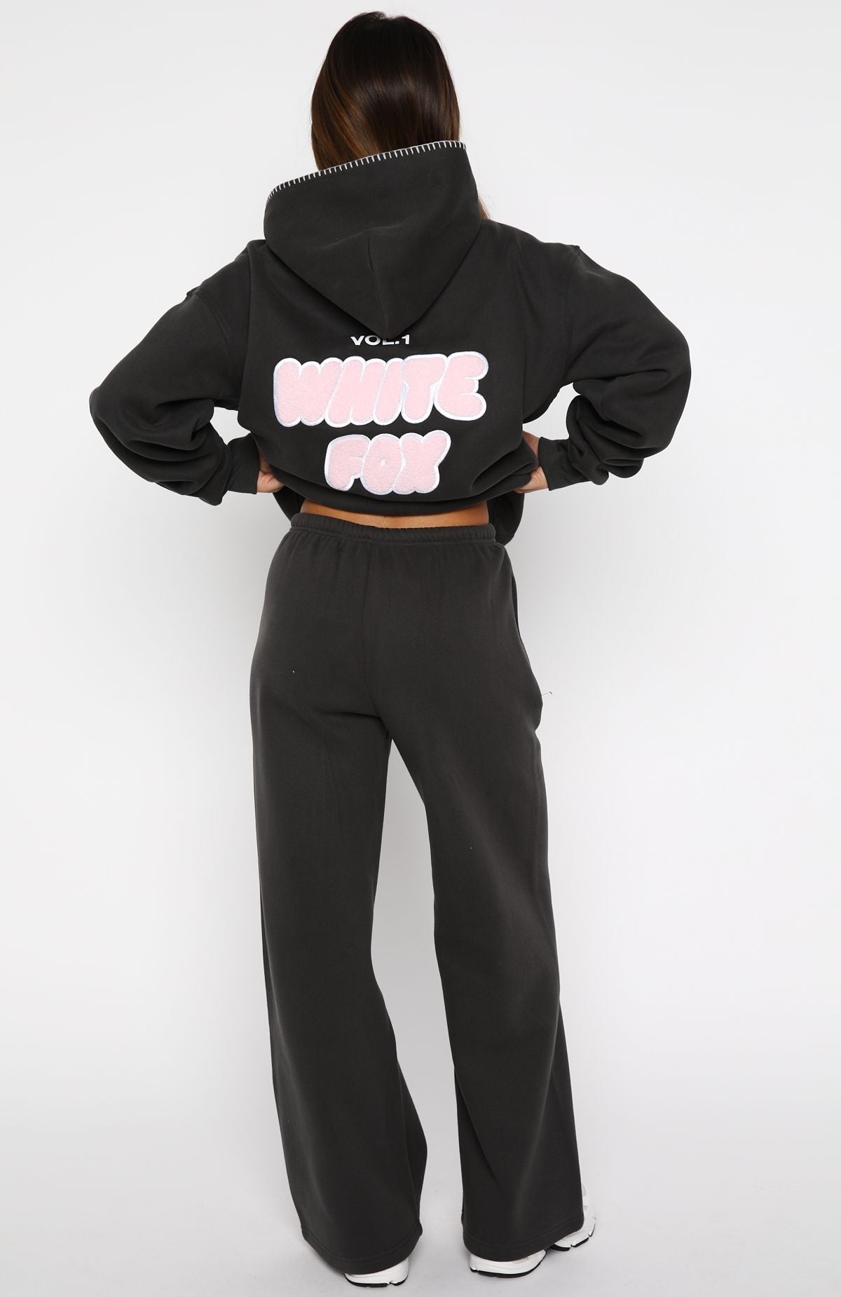 White Fox Vol. 1 Wide Leg Sweatpants Charcoal