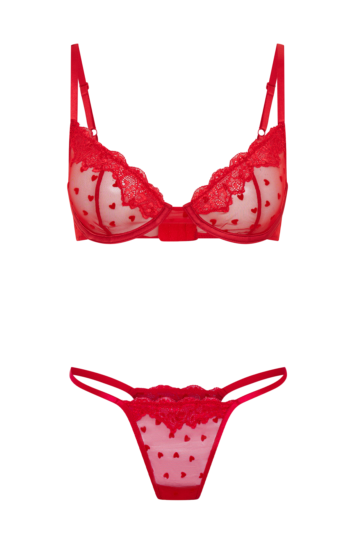 White Fox Love Me Later Lingerie Set Red