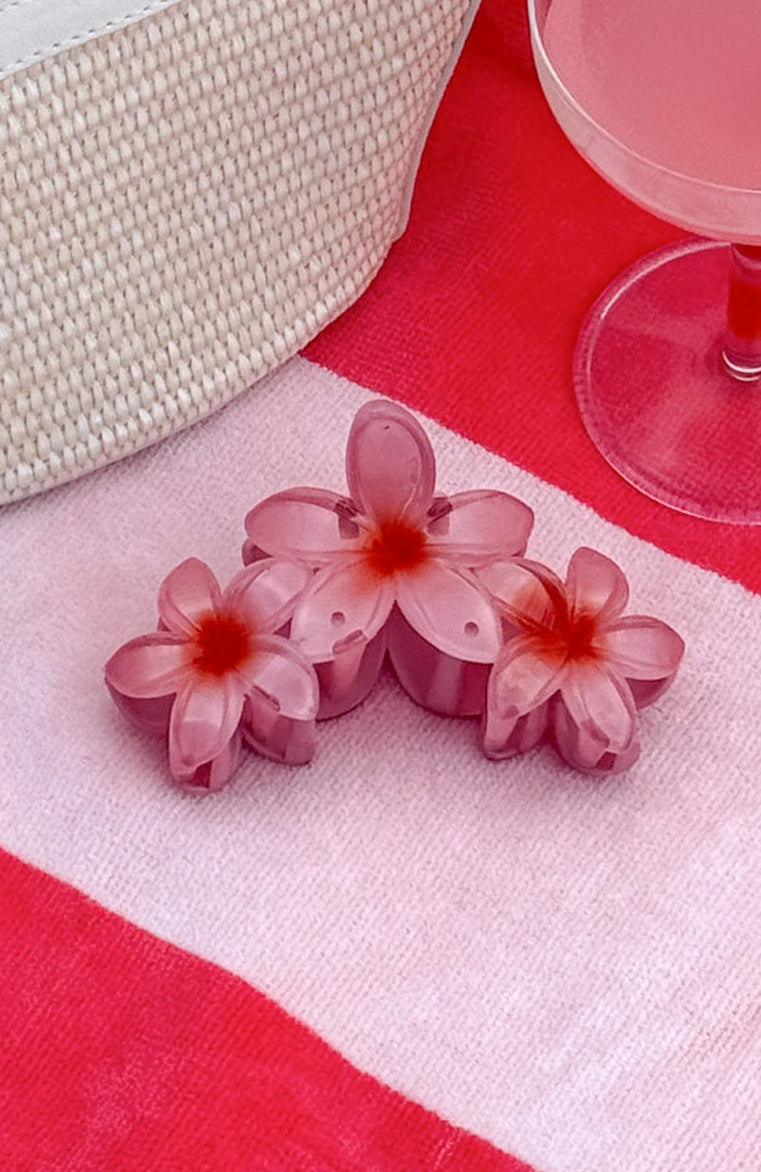 White Fox Parker Hair Clip Pink