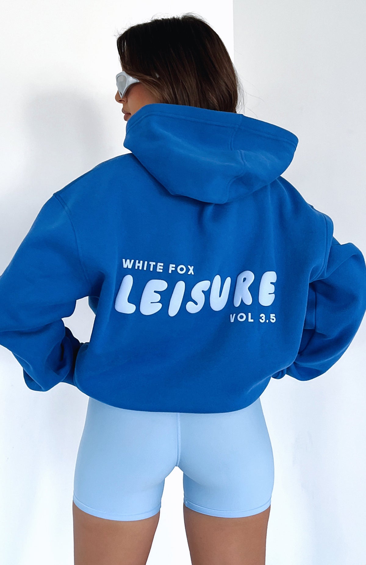 White Fox Leisure Series Oversized Hoodie Cobalt