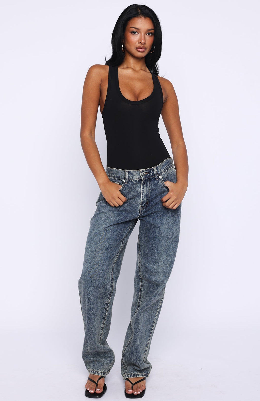 White Fox Lights Down Low Bodysuit Black