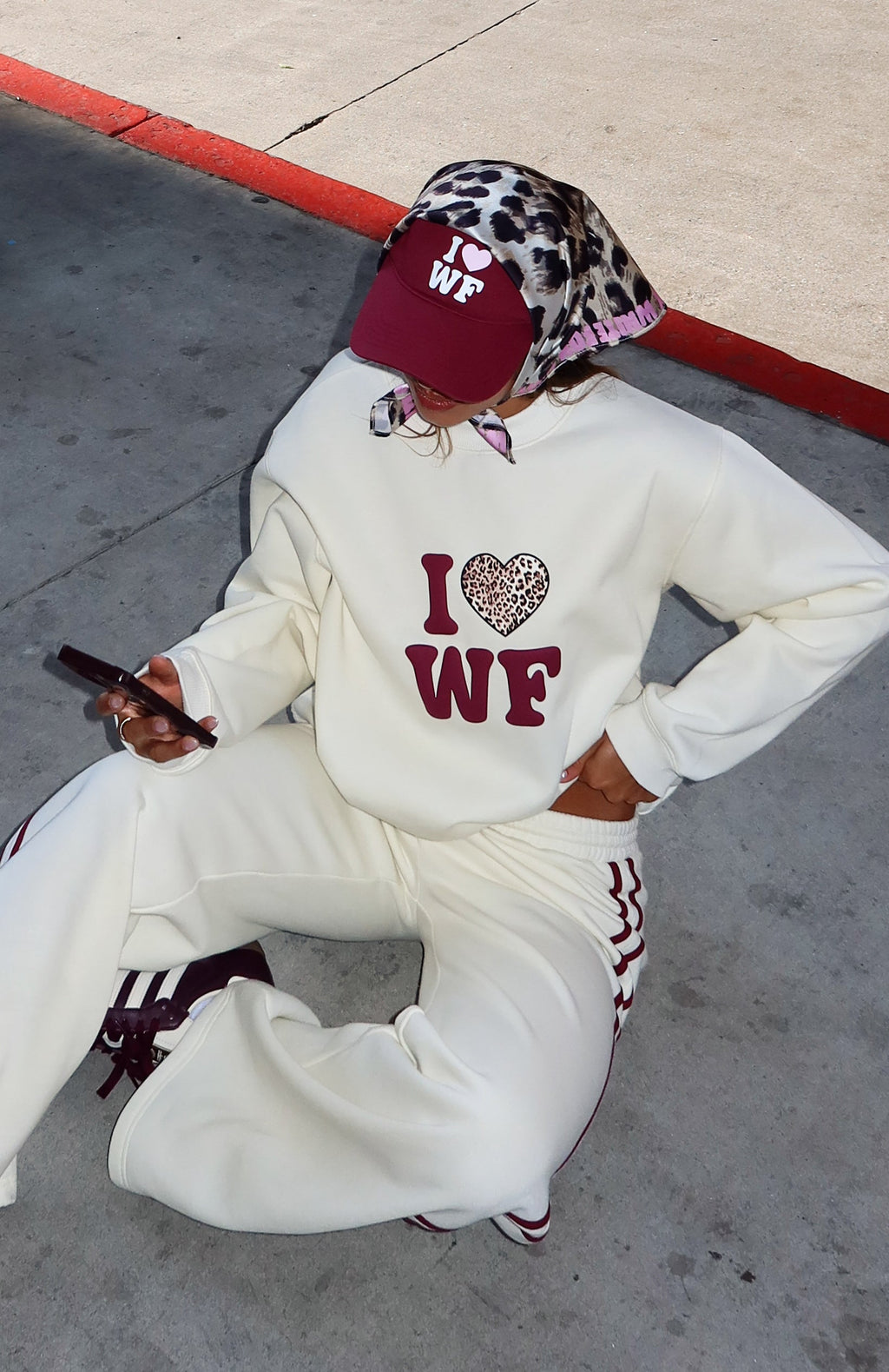 White Fox 11th Street Concrete Jungle Oversized Sweater Cake Batter