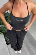White Fox Test Drive Halter Top Black
