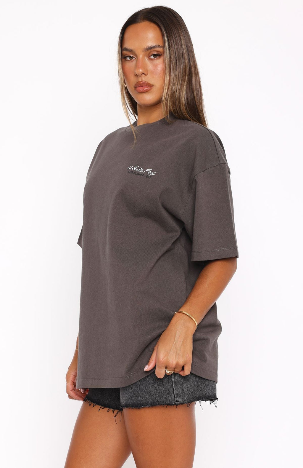 White Fox Studio Essentials Oversized Tee Volcanic