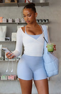 White Fox Power Princess Off Shoulder Long Sleeve Top Cream