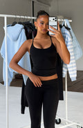 White Fox Snap Active Tank Black