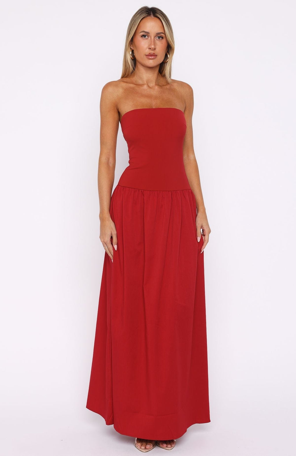 White Fox Take Back Maxi Dress Red