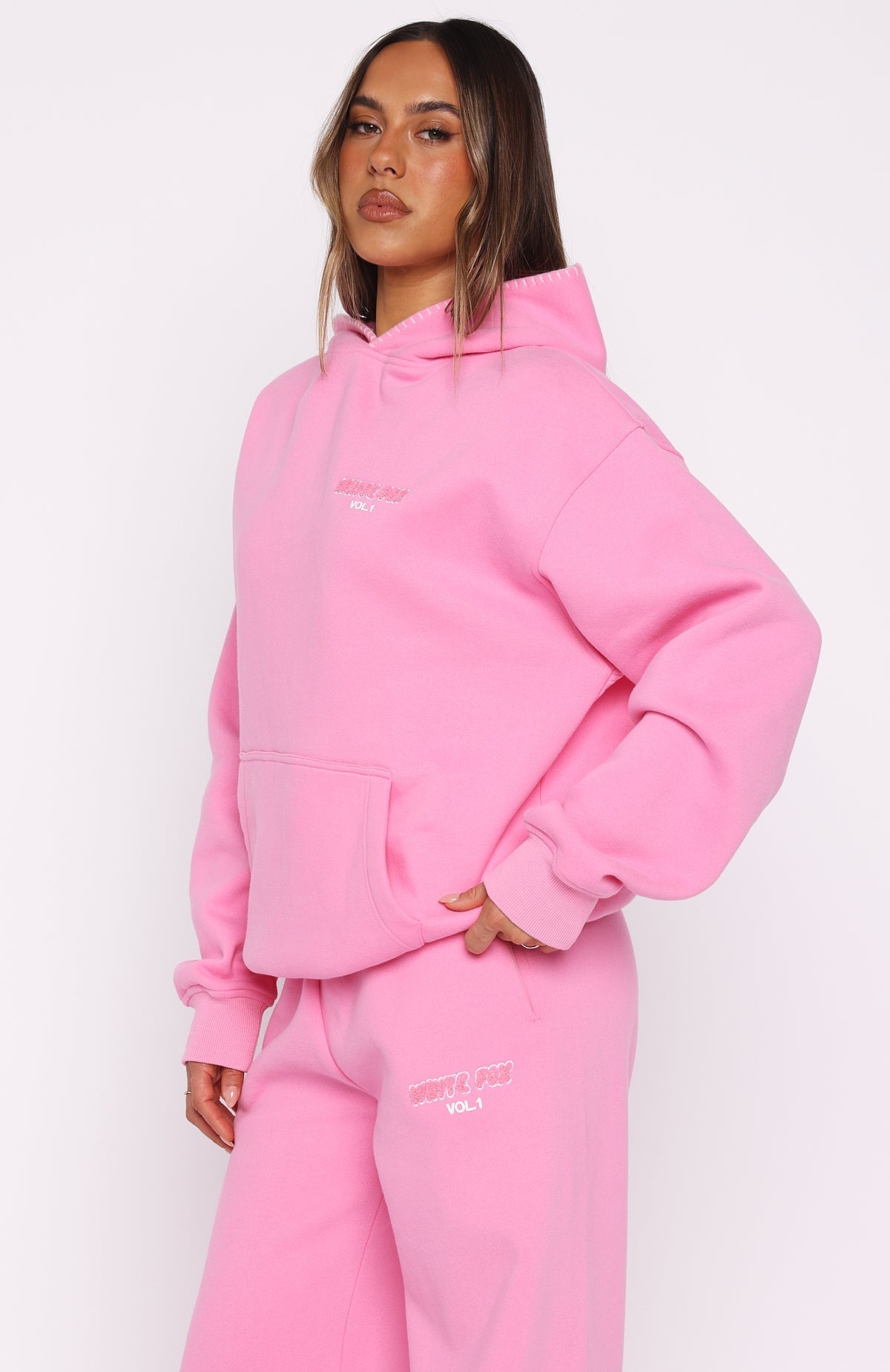 White Fox Vol. 1 Oversized Hoodie Bubblegum