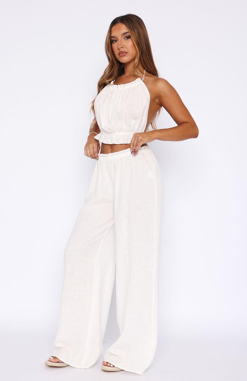 White Fox Take Me Away Pant White